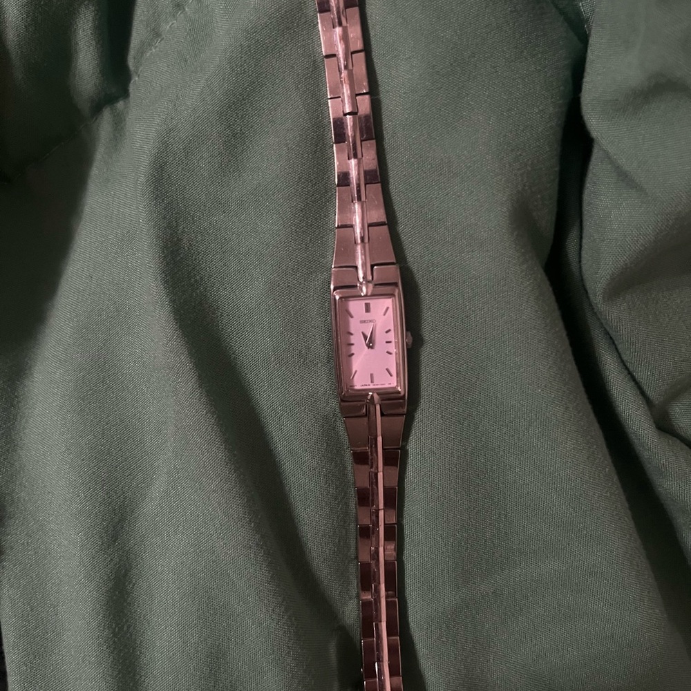 Seiko Silver Rectangular Face Watch - Picture 4 of 5